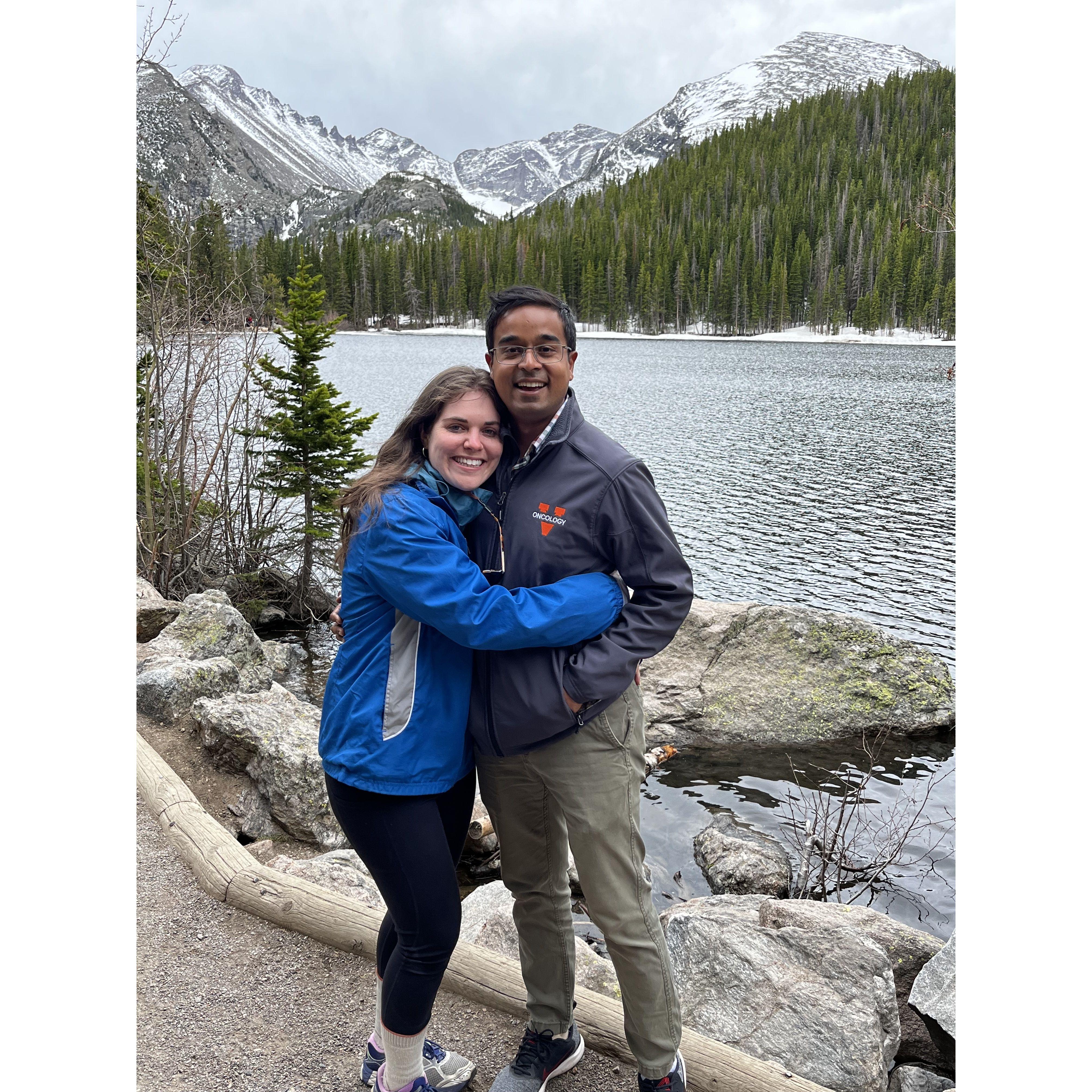 Hugs in Rocky Mountain National Park in Colorado