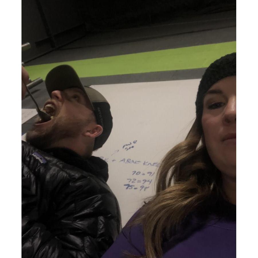 Many hours spent lifting barbells together...and Taylor always eating.