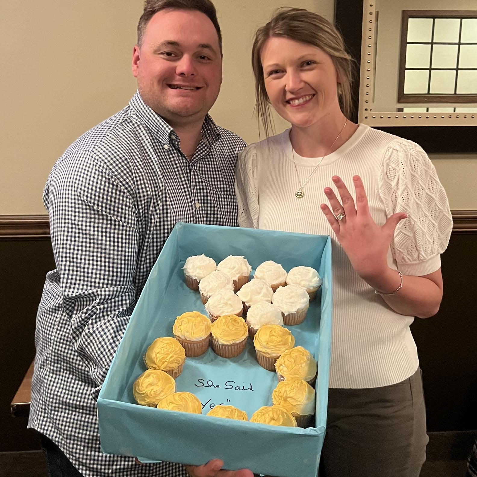 Dee made us engagement cupcakes - 2023