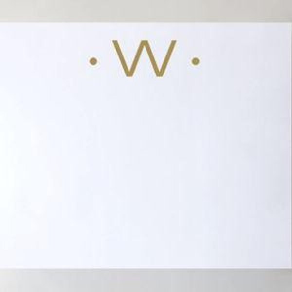 GOLD FOIL LARGE INITIAL NOTEPAD