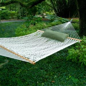 2-Person Cotton Rope Spreader Bar Hammock Bed
