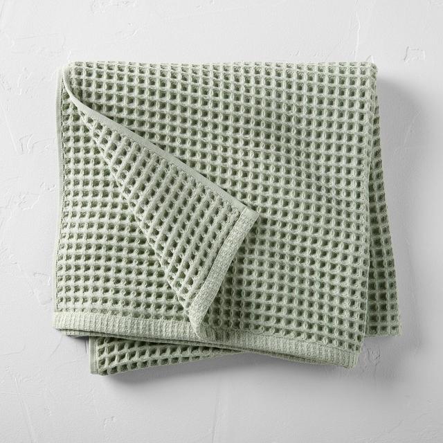 Waffle Bath Towel Light Sage Green - Casaluna™