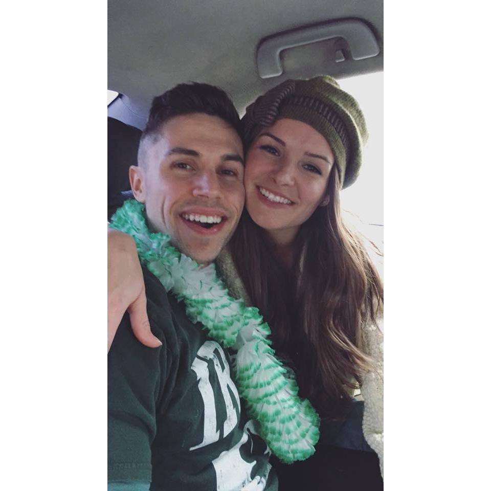 Our first picture as a couple - Scranton St. Patrick's Day Parade 2018