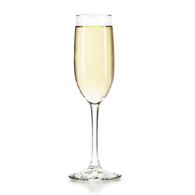 Libbey Entertaining Essentials Flute Glasses, 8-Ounce, Set of 6, 8 oz, Clear