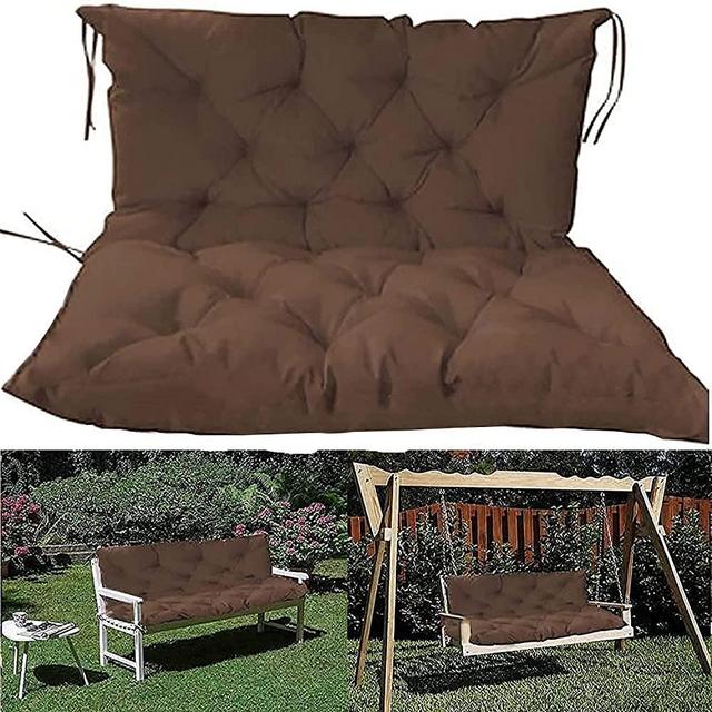 Swing Replacement Seat Cushions Outdoor Indoor with Backrest 2-3 Seater Washable Thick Garden Bench Cushion Waterproof Non-Slip Recliner Replacement Mat Sofa Lounger Chairs Pad Patio Home