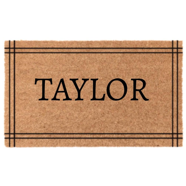 Personalized “TAYLOR” Doormat (Font: Alegreya)