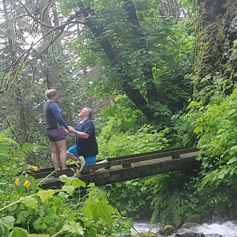 Proposal while hiking in Oregon!