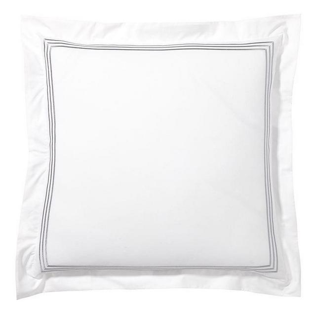 Gray Mist Grand Organic Percale Sham, Euro
