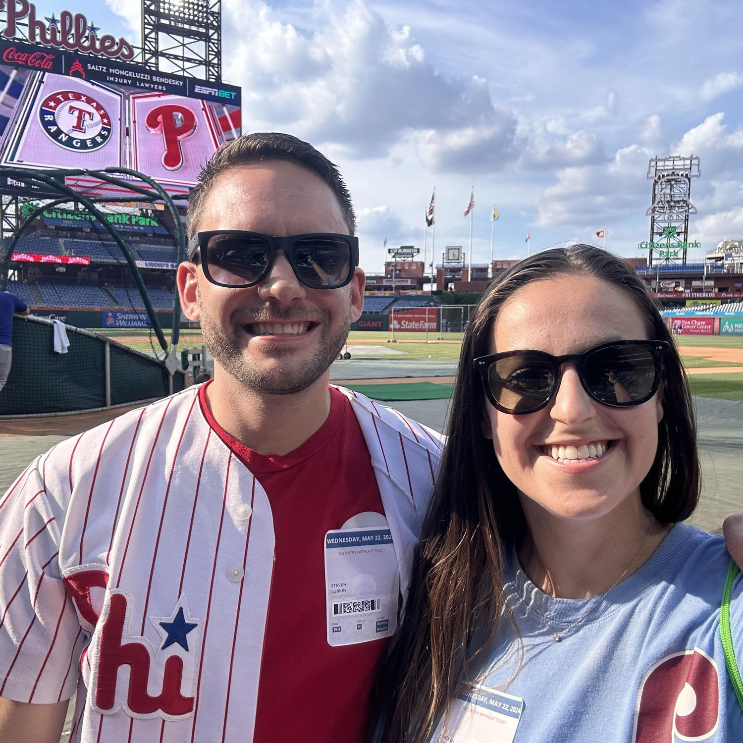 Field access to watch batting practice before a Phillies game! May 2024.