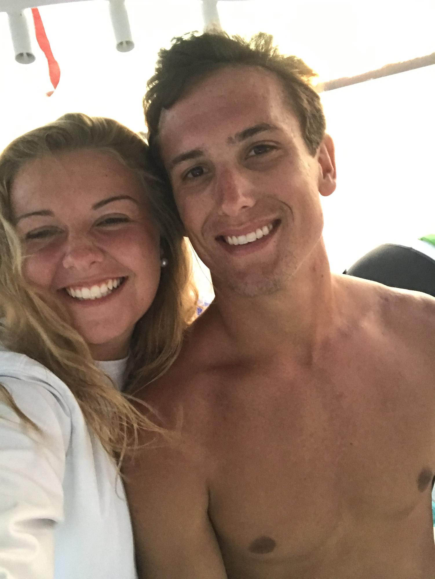 Another picture out on the boat. Our favorite spot to be!!