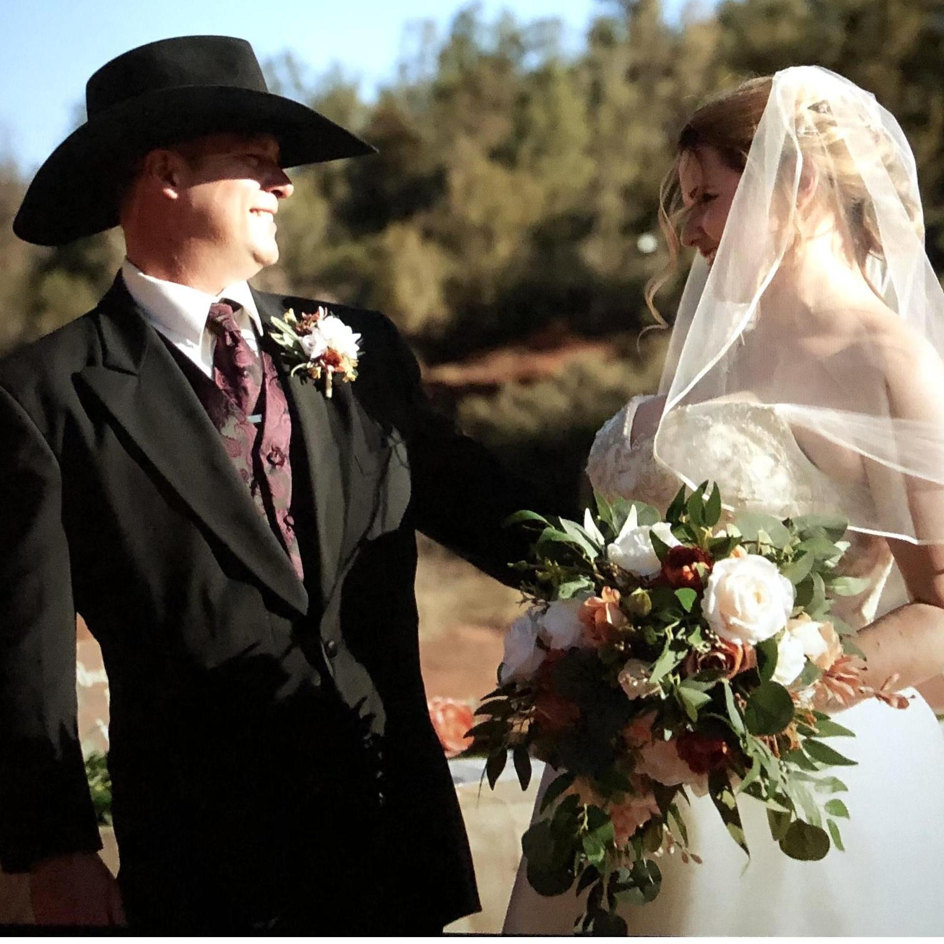 Buck seeing his Bride for the first time