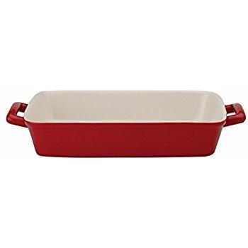 Mrs. Anderson’s Baking Oblong Rectangular Baking Dish Roasting Lasagna Pan, Ceramic, Rose, 13-Inches x 9-Inches x 2.5-Inches