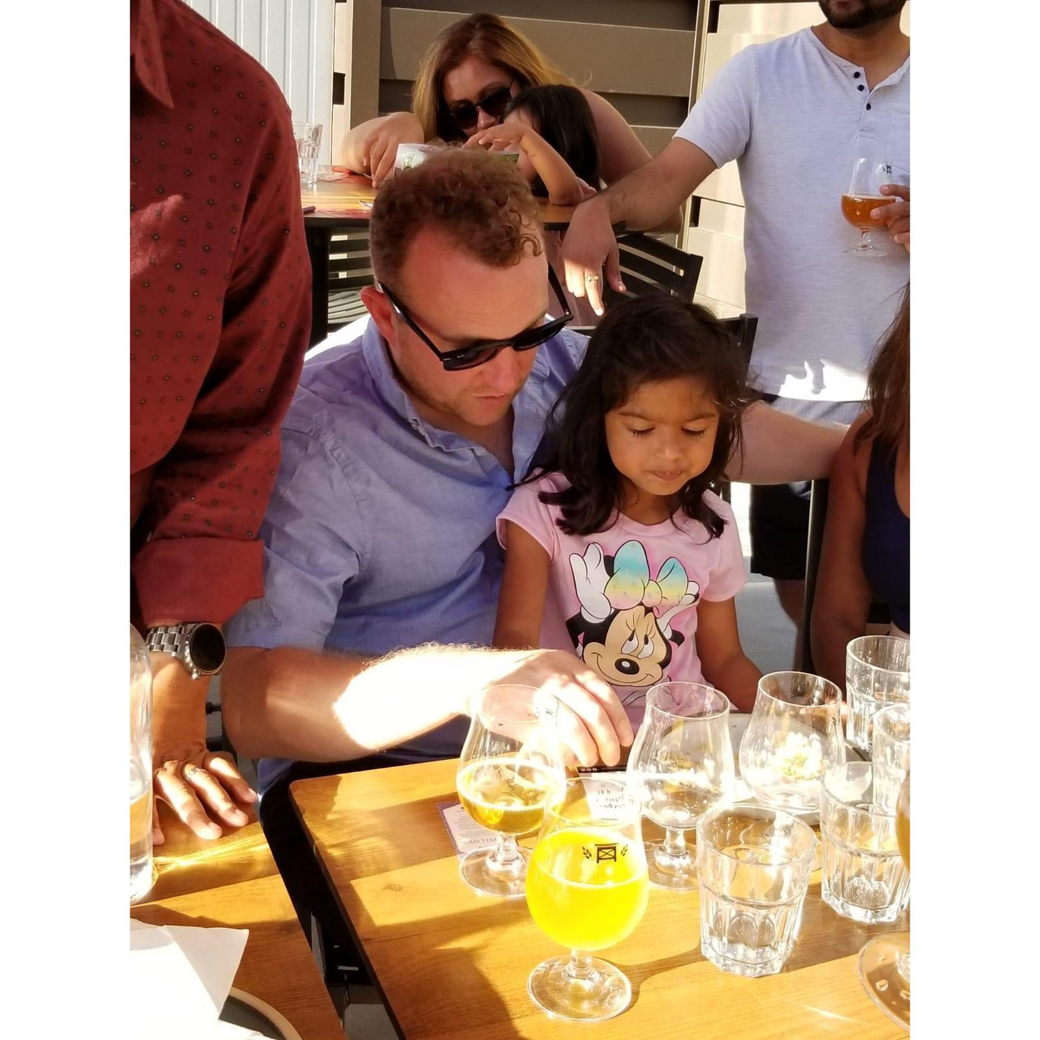 Michael teaching Riya about...beer?
When Riya and Saina (Aneri's nieces) used to see Michael, they'd run away. Now, they run up to him and love him (almost) as much as they love their masi (auntie)!