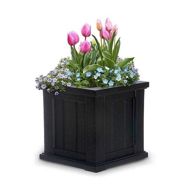 Mayne 4836B Cape Cod Planter, Black, 14 -Inch