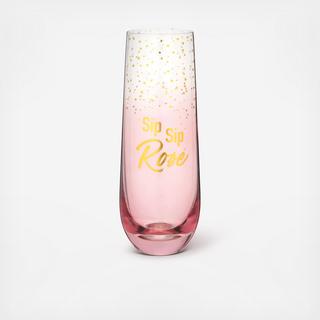 Sip Sip Rose Stemless Champagne Flute