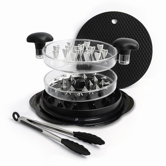 Prepmate Chicken Shredder, Heavy Duty Highly Durable Chicken Shredder Tool Twist, Meat Shredder Machine, BPA Free, Strong Anti-Slip Mat & Tongs, Dishwasher Safe, Suitable for Pork Beef Chicken