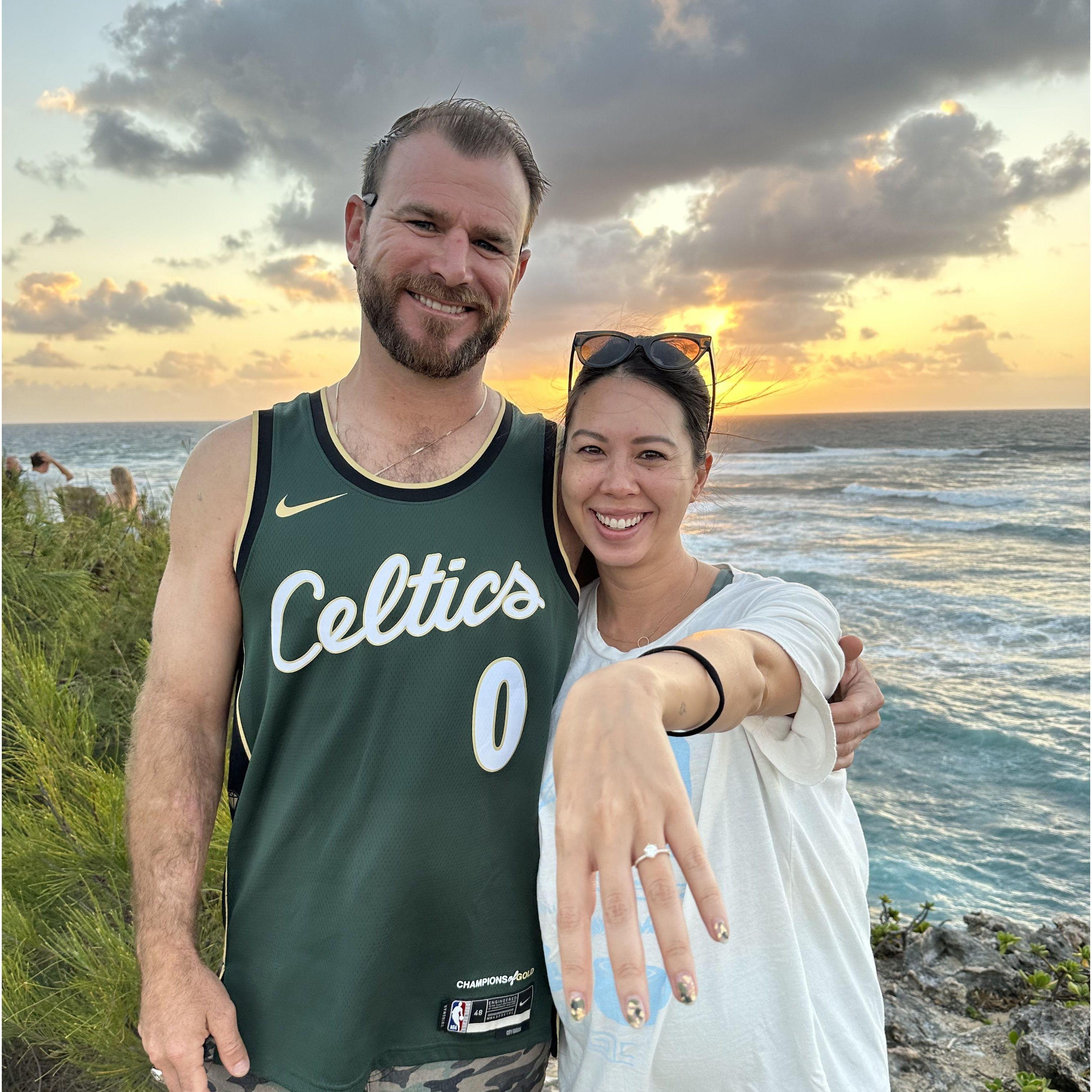 That time we got engaged on a sunrise "hike" on Kauai :)