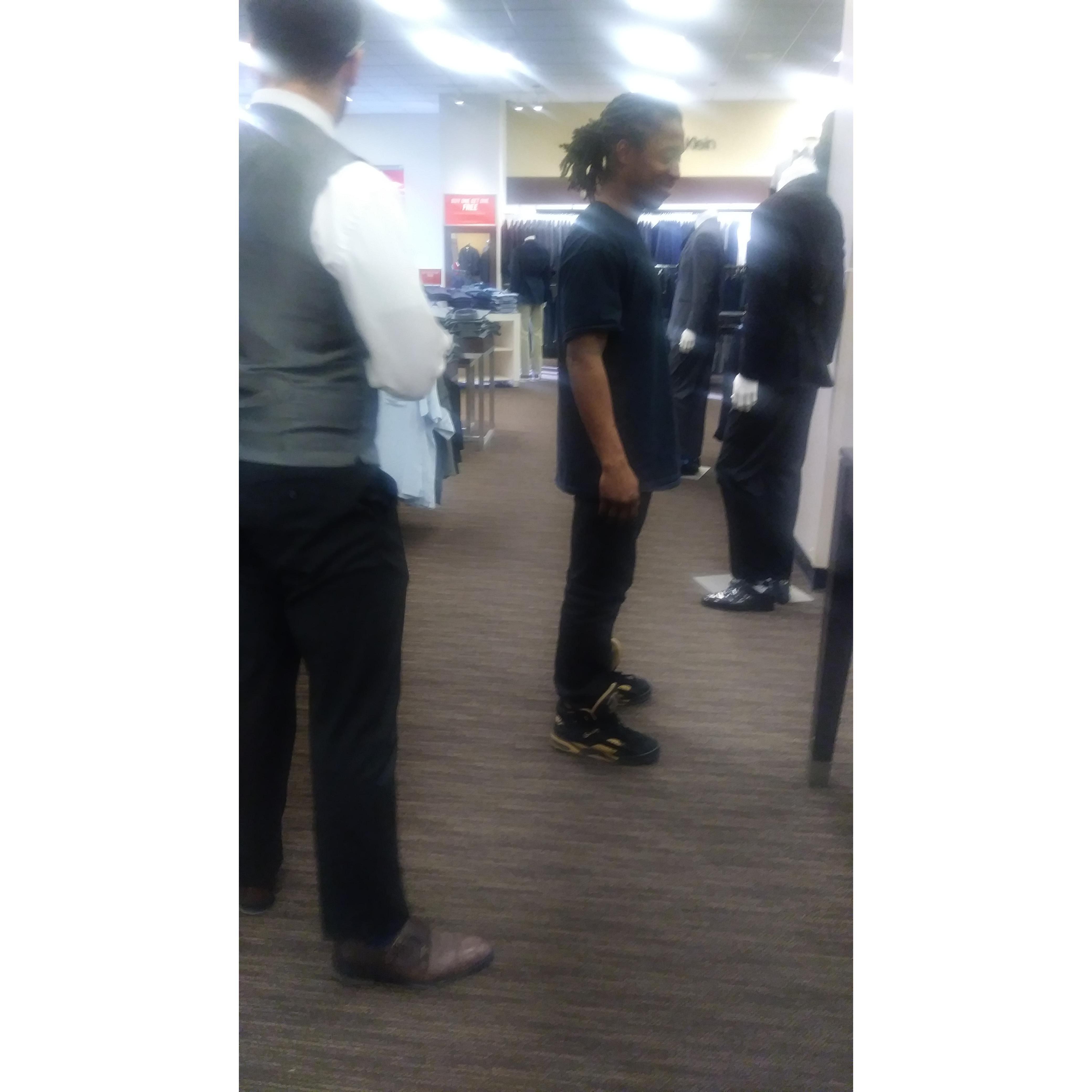 Suit fitting with the men we had fun this day