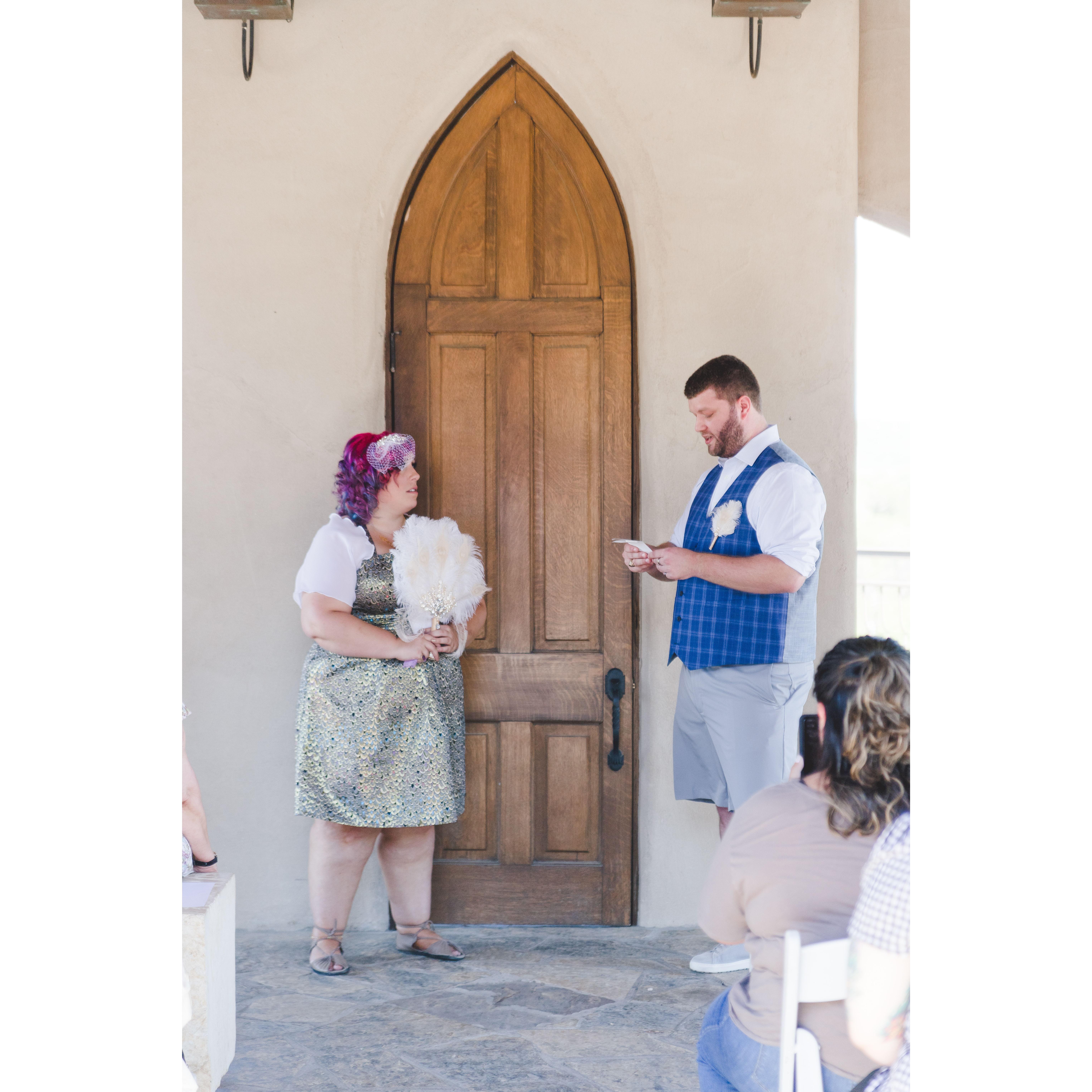 Time for our vows!