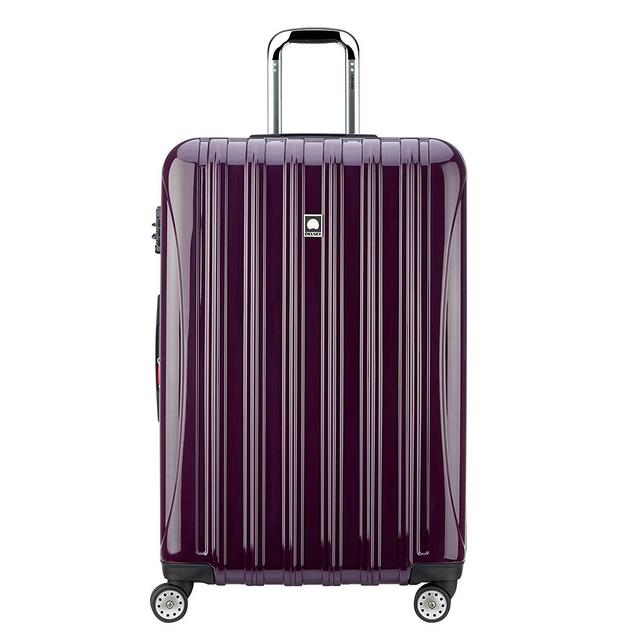 Delsey Luggage, Inc. - Delsey Luggage Helium Aero, Large Checked Luggage, Hard Case Spinner Suitcase, Plum Purple
