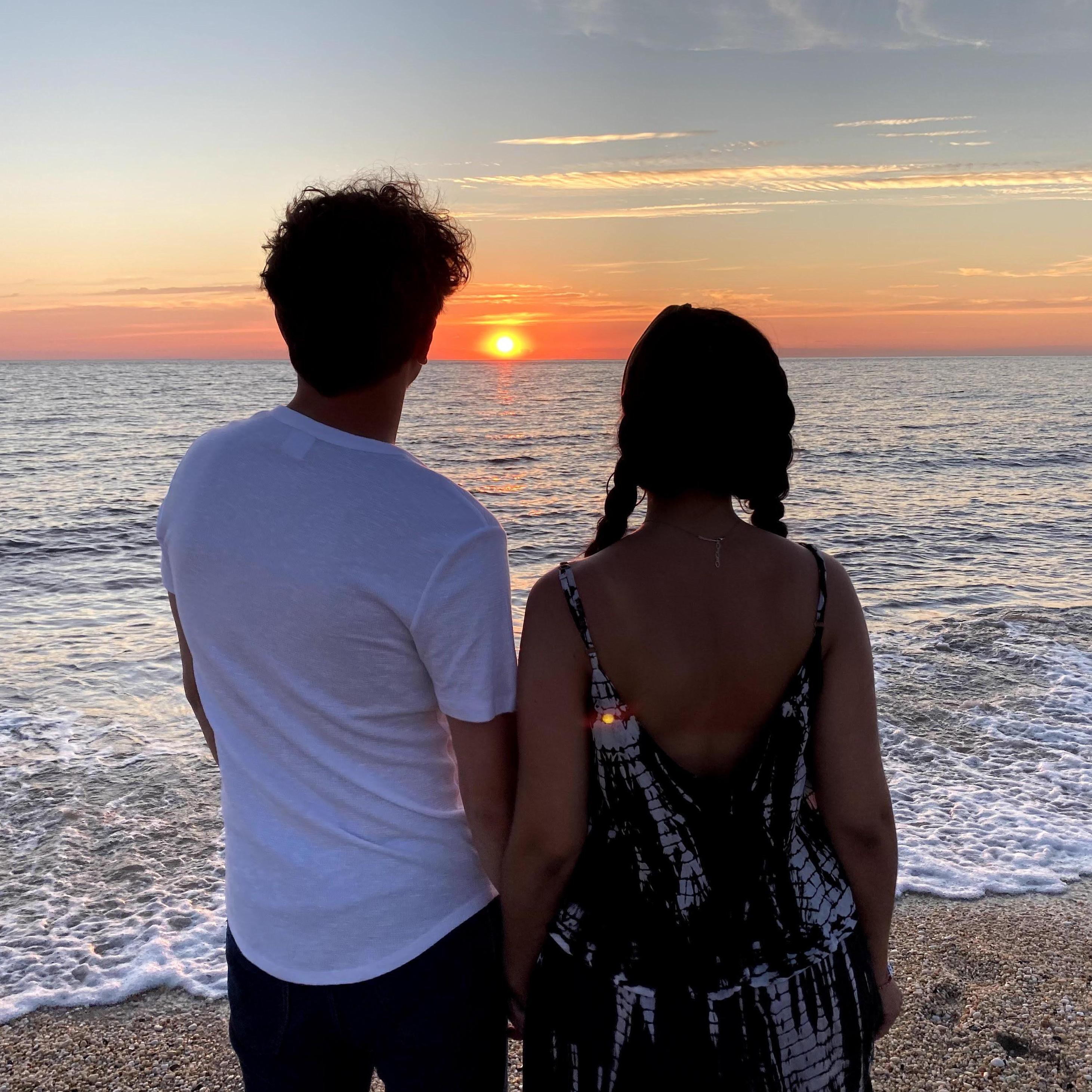 At sunset in Cape May.