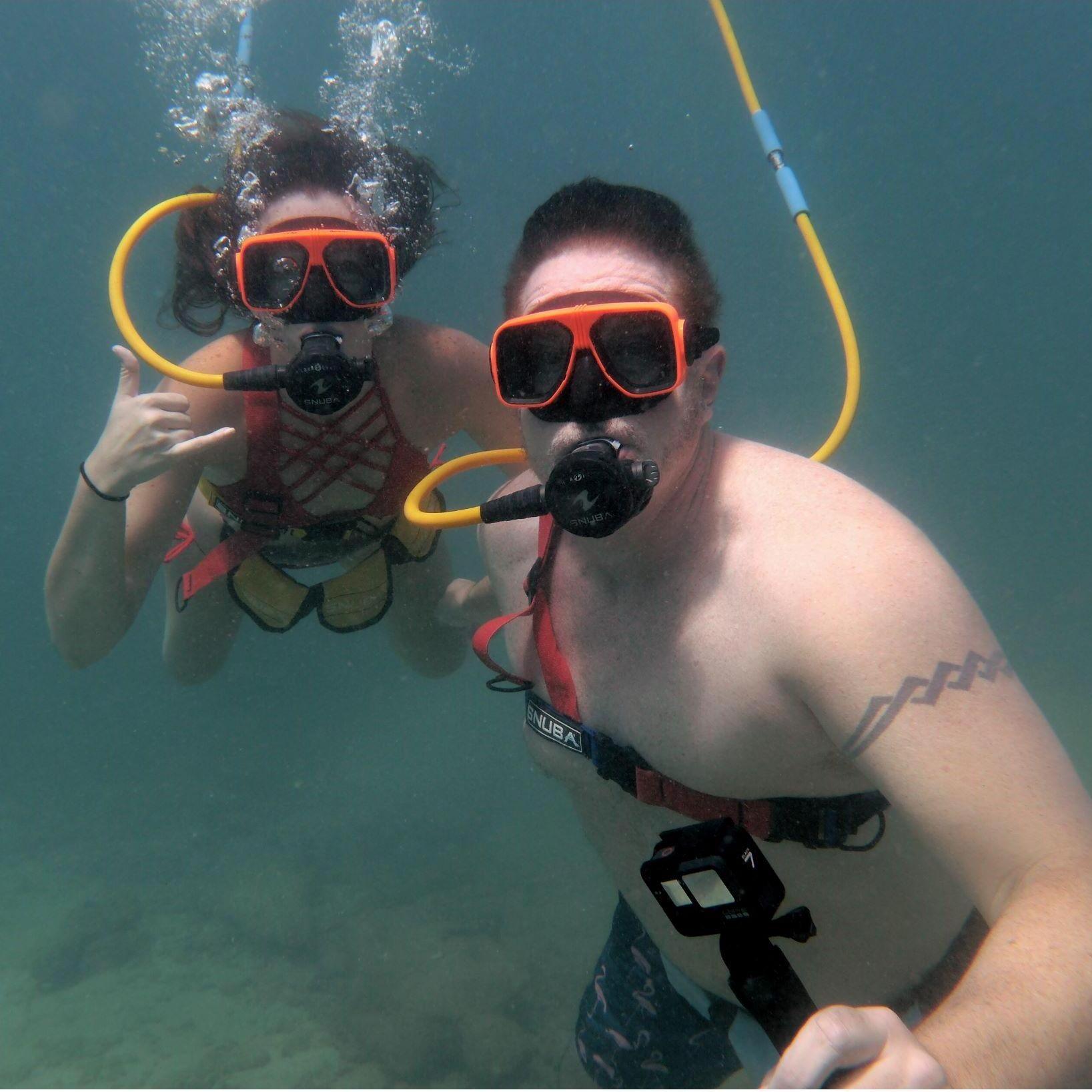 This was our first Snuba experience, taken in Grenada.