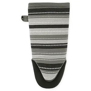 KitchenSmart Colors - KitchenSmart® Colors Stripe Neoprene Oven Mitt in Grey