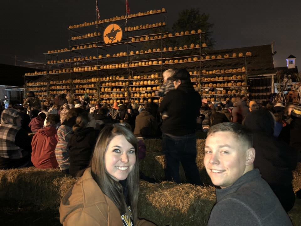 The pumpkin lighting in downtown St. Joseph.