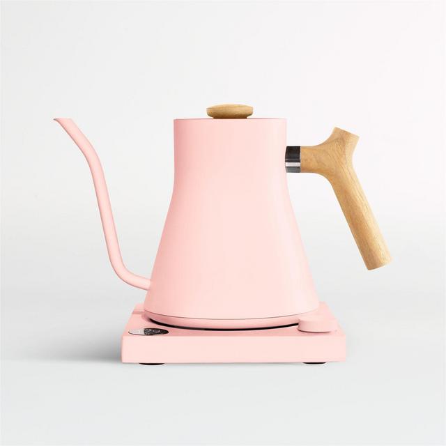 Fellow Stagg EKG Warm Pink Electric Pour-Over Kettle with Maple Handle
