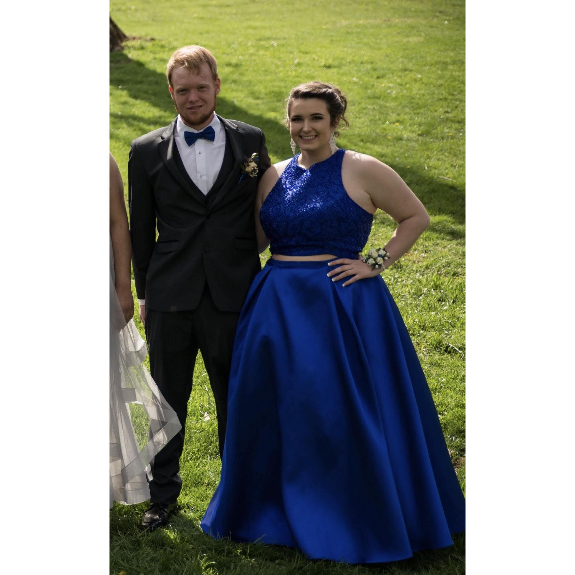Our first prom together in 2018 before we started dating.