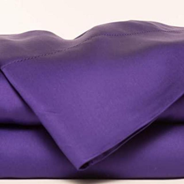 HotelSheetsDirect Bed Sheets Set - 1600 Thread Count, 4 Pieces (1 Flat, 1 Fitted Sheet, 2 Pillow Cases) - 100% Bamboo Sheet Sets, Queen - Purple