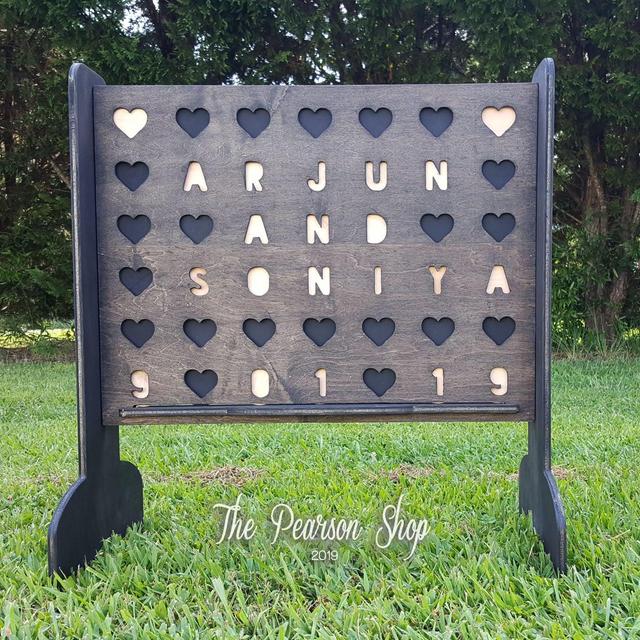 JR Personalized Connect 4 Hearts
