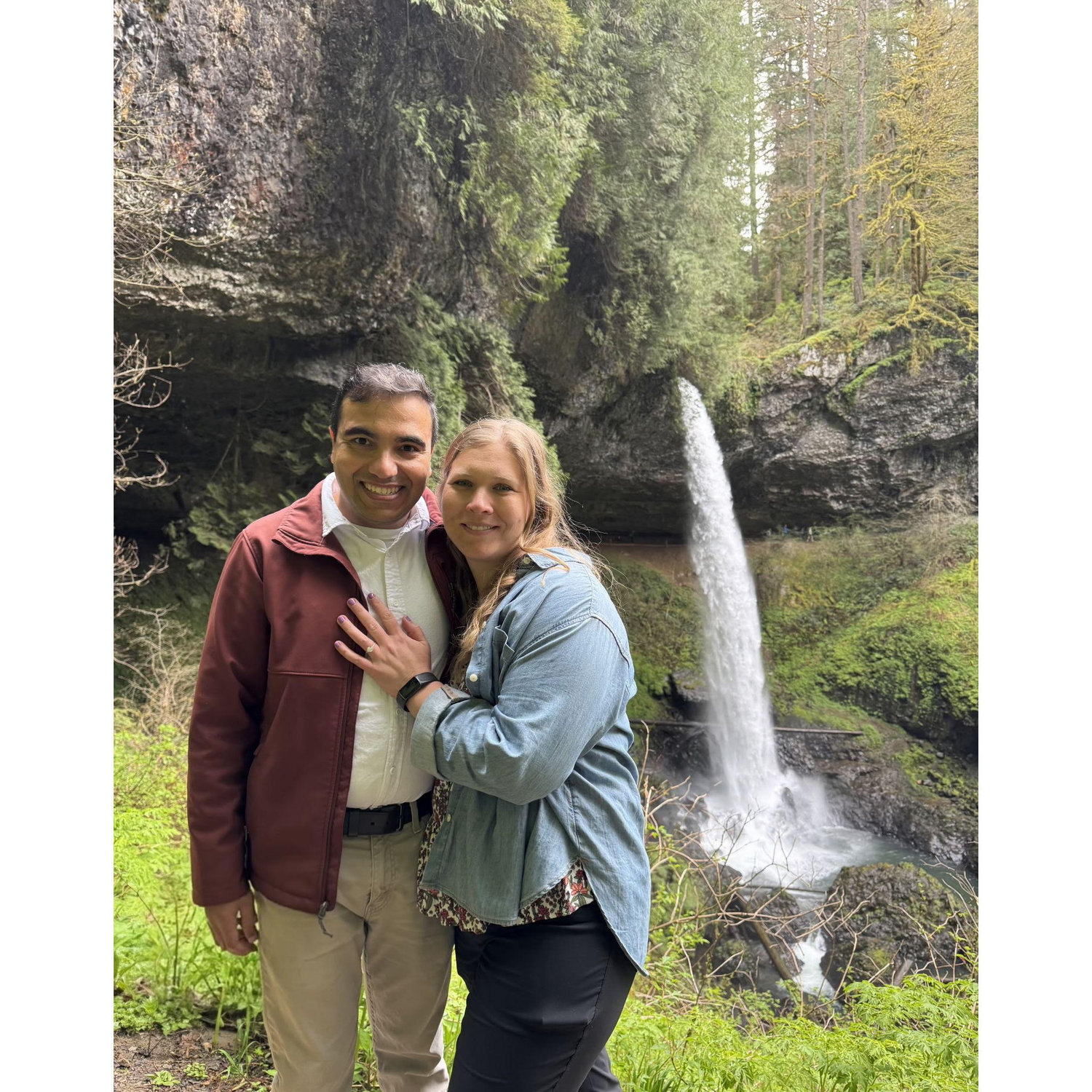Engagement at Silver Falls State Park!