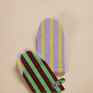 Striped Oven Mitts