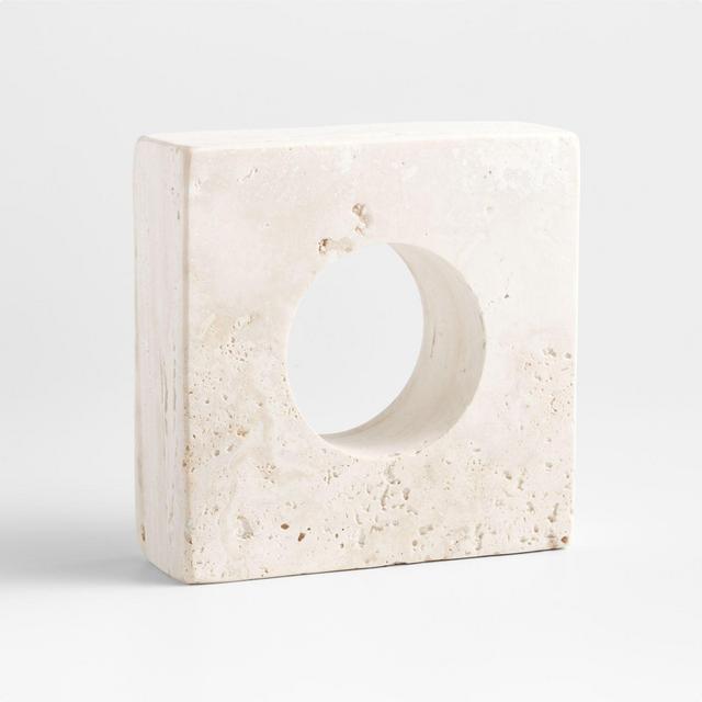 Square Travertine Sculpture