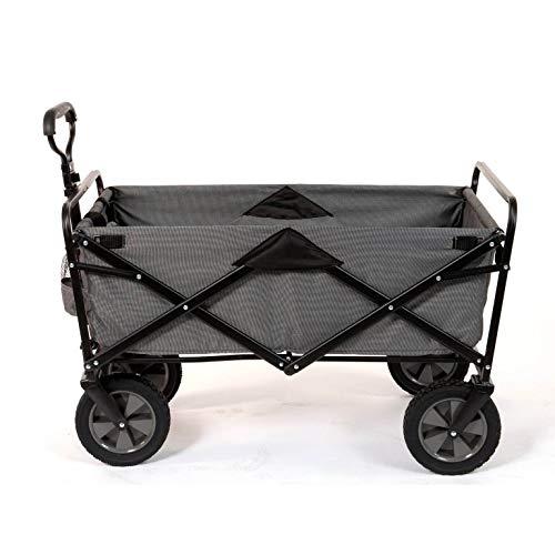 MacSports Collapsible Folding Steel Frame Outdoor Garden Camping Wagon, Gray