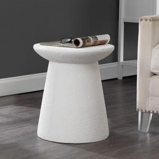 Hollie Minimalist Modern Drum Accent Table Pedestal
