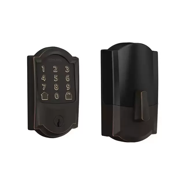 Camelot Encode Smart Wifi Door Lock with Alarm in Aged Bronze