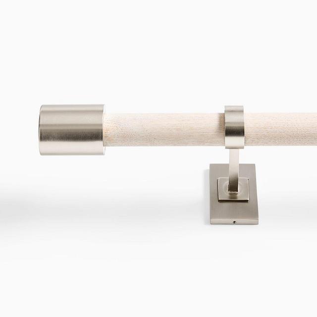 Mid-Century Rod, White Wash/Brushed Nickel, 44"-108"
