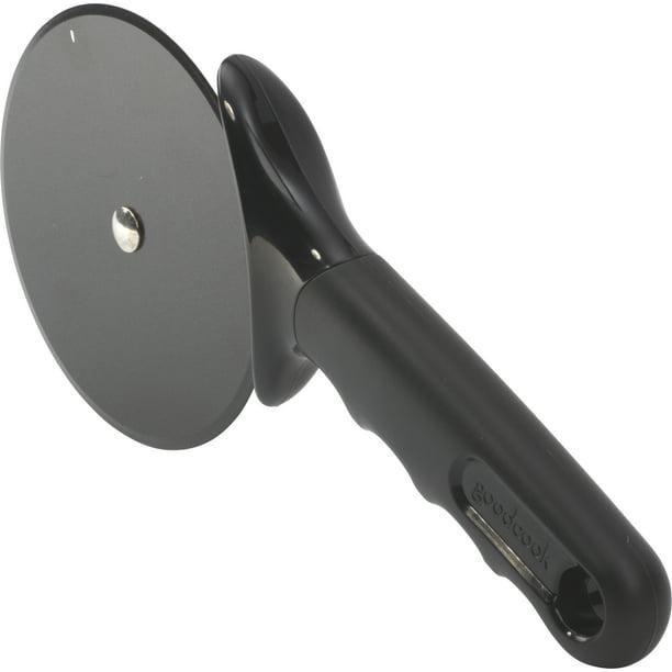 GoodCook Nonstick Stainless Steel Jumbo Pizza Cutter with Finger Guard, Black