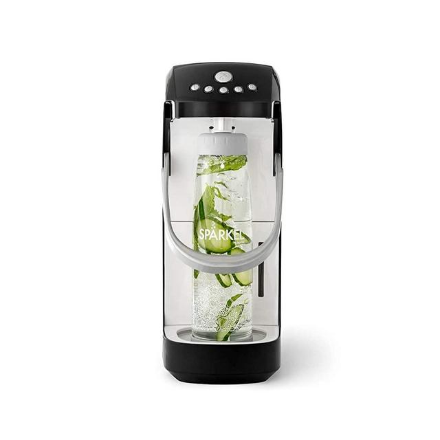 Spärkel Beverage System (Black) - Sparkling Water and Soda Maker - A New Way of Sparkling - Use Fresh & Natural Ingredients - No CO2 Tank Needed