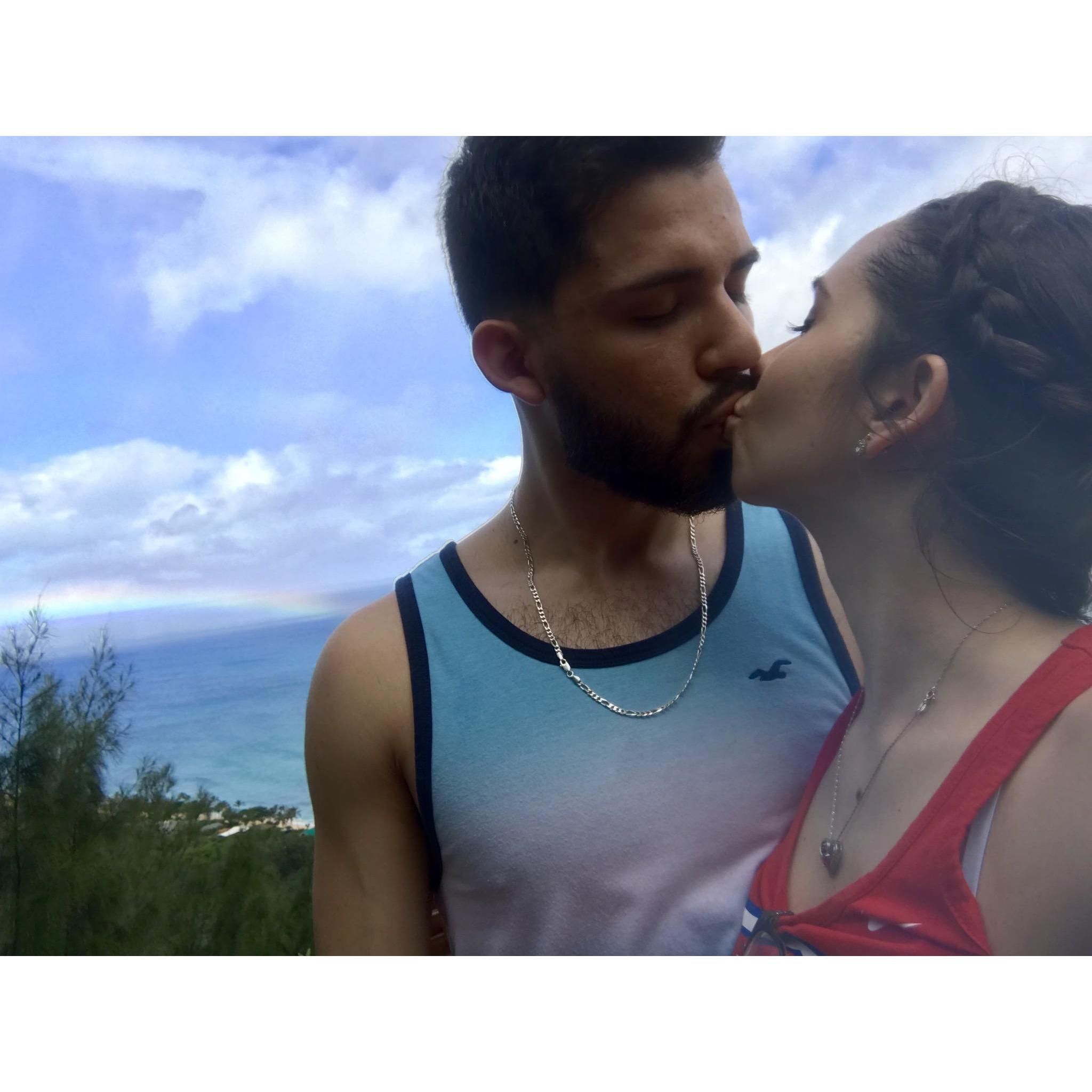 One of the hikes we took while in Hawaii! (Peep the rainbow in the background!)
