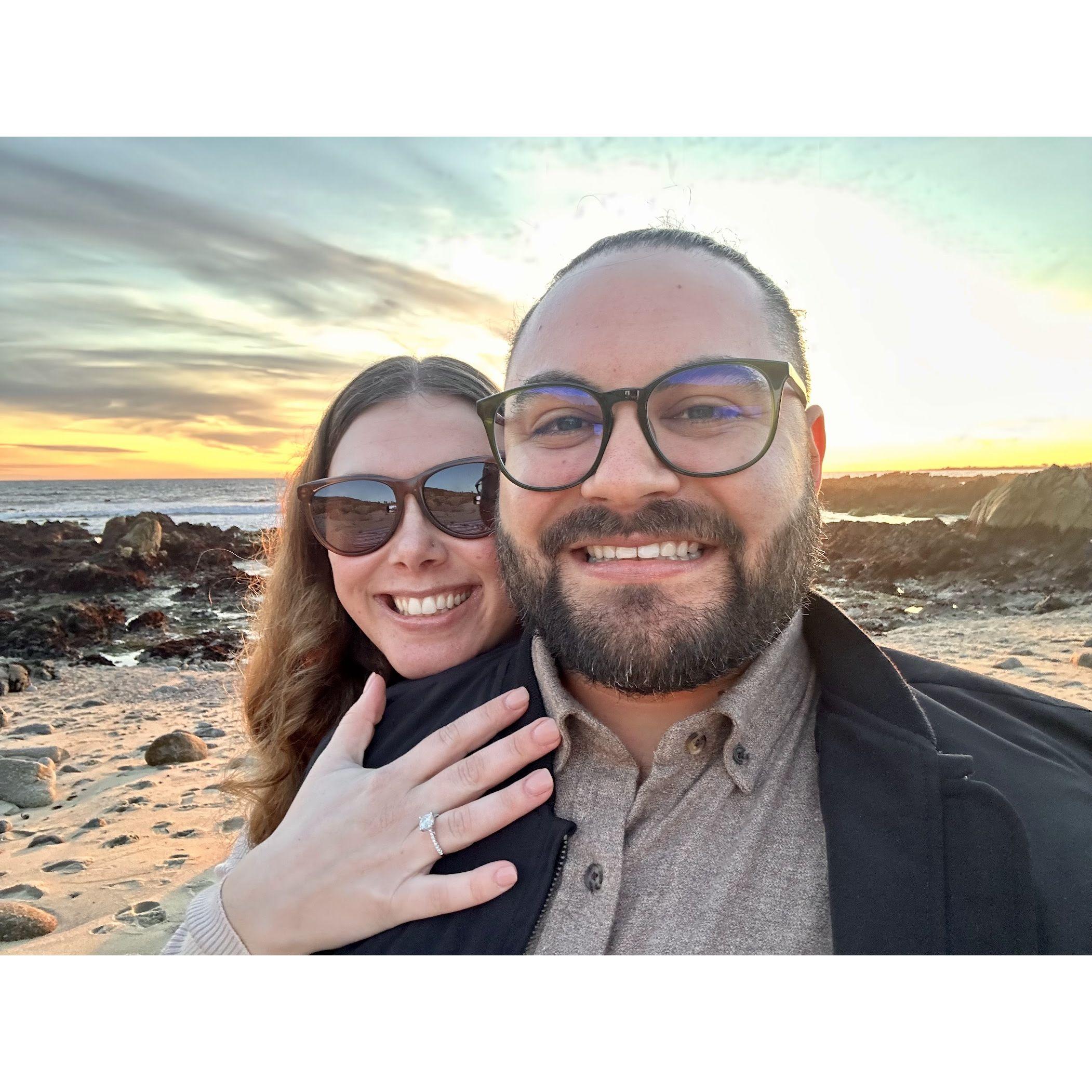 The night he popped the question!