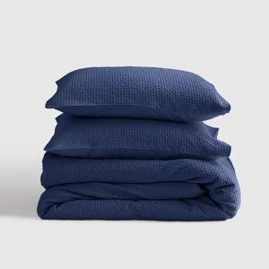 Organic Luxe Honeycomb Duvet Cover Set in Indigo - King/Cal King