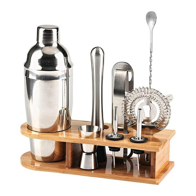 Mixology Bartender Kit: Cocktail Shaker Set with Stand | Premium Stainless Steel Bar Tools and Barware Accessories | Perfect Home Bartending Gift Essentials for Mixed Drink Making