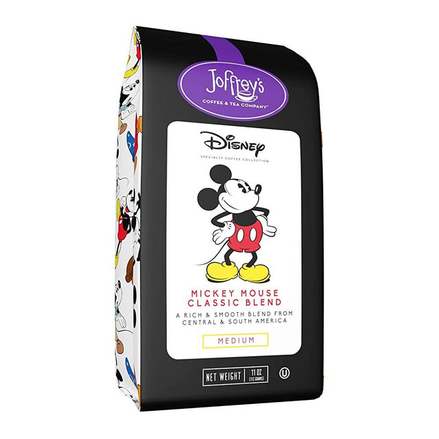 Joffrey's Coffee - Mickey Mouse Classic Blend, Disney Specialty Coffee Collection, Artisan Medium Roast Coffee, Arabica Coffee Beans, Smooth & Rich Flavor, Brew or French Press (Whole Bean, 11 oz)