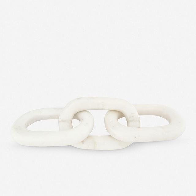 Almarine Chain Décor, White Marble