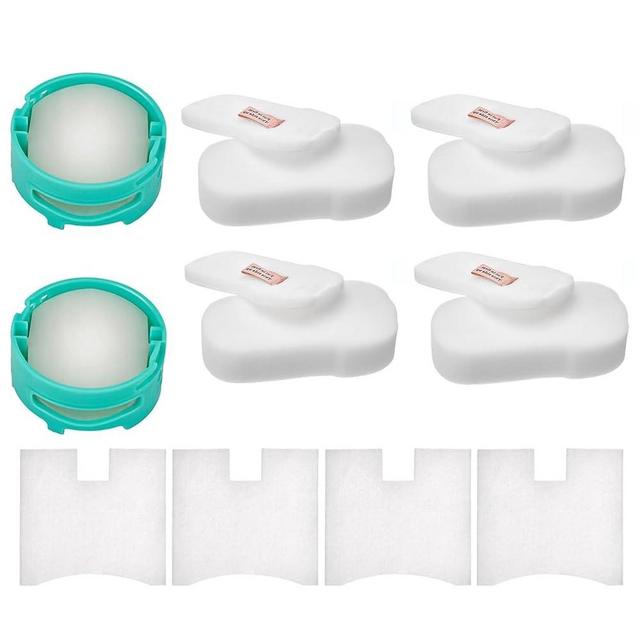 HZ700 Replacement filter for shark PowerFins HairPro Odor Vacuum HZ702 HZ700 QS175QBL QS175QGN, Compare with part 1541FC3000, XFFKHZ2000 XPMFHZ2000, 2 Cartridges+2 Foam&Felt+ 2Post Motor Filters