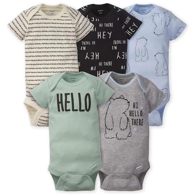 Gerber baby-boys 5-pack Short Sleeve Variety Onesies Bodysuits