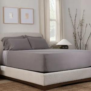Purple SoftStretch King Sheet Set (Stormy Grey)